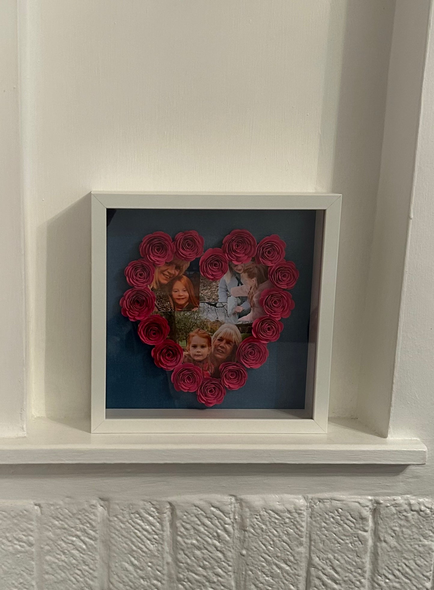 Personalised Flower Heart Frame